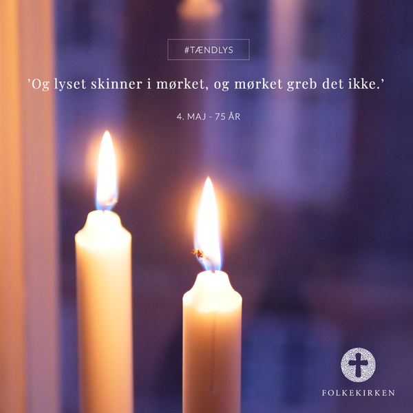 To levende lys i vindue